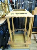 Ron Thomson wooden fishing rod display stand