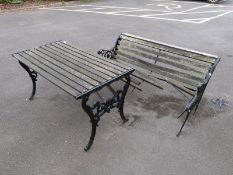 Garden table and bench