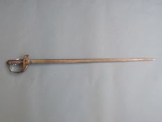 A 2nd Life Guards sword with King's crown and regimental script to hilt and etched decoration,