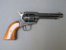 Herbert Schmidt Model 21D 8mm blank firing six shot revolver with five inch barrel stamped 'H