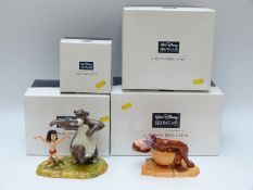 Royal Doulton Disney Showcase Jungle Book figures including King Louie, Run Mowgli Run,