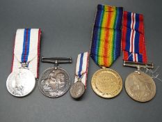 A pair of WWI medals awarded to S-383060 Pte.F Strong A.S.C.