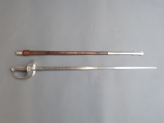 Edward VII infantry officer's sword marked Flight Winchester,