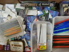 A collection of disgorgers, hooks to nylon, rigs,