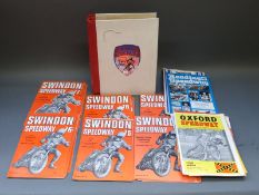 A quantity of Swindon Speedway programmes circa 1970's in folder
