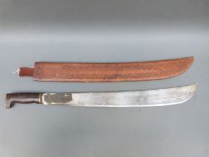 Legitimus Collins and Co No 128 machete in leather sheath