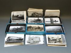 A quantity of photographs and postcards to include Southern Railway and GWR,