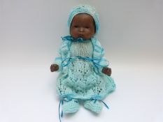 Armand Marseille bisque headed black doll with closed mouth,