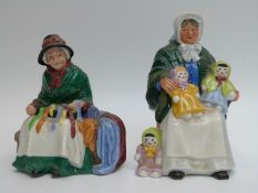 Royal Doulton figures Silks and Ribbons HN2017 and The Rag Doll Seller HN2944