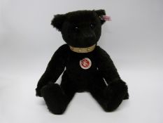 Steiff Original teddy bear with black mohair and growler 01734 limited edition of 2008,