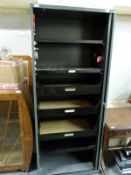 A workshop/office cupboard with tambour,