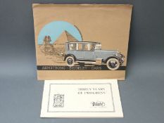 A 1926 Armstrong Siddeley vintage car brochure together with a 1920's Daimler brochure