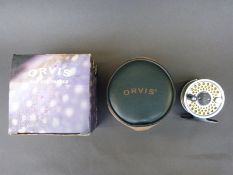Orvis Battenkill BBS I fly reel with 3 weight line in case and box