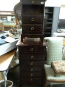 A Stag chest of six drawers and a bedside cabinet (largest chest,