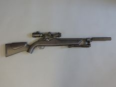 Umarex 850 Airmagnum .22 air rifle with sound moderator, folding bipod and 1.25-4.