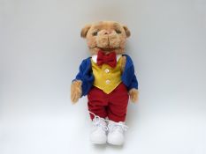 Steiff Original Rupert Classics 'Algy Pug' 653582 teddy bear with light brown mohair, button to ear,