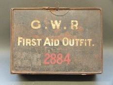 A GWR first aid outfit ex Newnham Bridge, Tenbury Wells railway station,