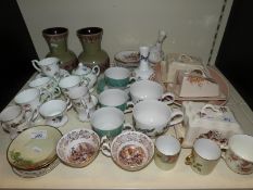Royal Crown Staffordshire part tea set, Haviland China, Portmeirion, Susie Cooper etc.