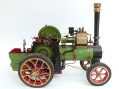 A freelance built live steam traction engine with coal fired boiler,
