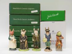 Beswick Wind in the Willows Toad, Gardener Rabbit, Mrs Rabbit Baking, Gentleman Pig,
