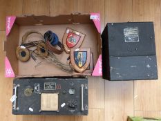 A US Army Signal Corps TU-8-B transmitter tuning unit, BC-221-M frequency meter,