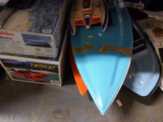 Eleven various radio control racing boats/hydroplanes including two boxed examples one by Robbe
