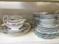 Wedgwood dinner and tea service, six place settings with extras,