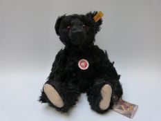 Steiff Original Classic teddy bear 003509 with black mohair, button to ear and tags,