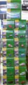 Sixteen Vanguards diecast model vans,