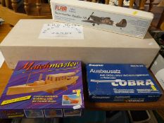 A steam launch model boat kit, similar matchstick model kit,
