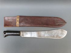Legitimus Collins and Co 1943 machete in ministry marked leather scabbard dated 1942