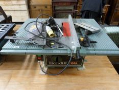 A Hitachi table saw or circular saw