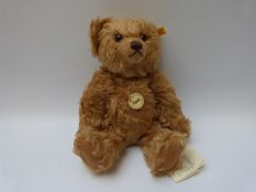 Steiff Original Classic teddy bear 004421 with cinnamon mohair, growler, button to ear and tags,