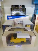 Six Corgi diecast model vehicles and vehicle sets including James Bond Goldeneye, The Sunday Times,