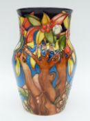 Moorcroft vase in Aquitaine pattern by Emma Bossons, limited edition no.