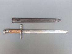 An Italian Terni M1891 pattern bayonet in scabbard