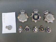 A collection of police badges relating to Norfolk,