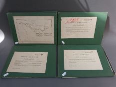 Four WWII military panoramic photographs of the French coast - February 1944,