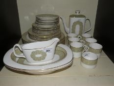 Approximately 40 pieces of Royal Doulton Sonnet pattern dinner and teaware