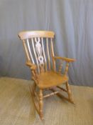 A beech rocking chair