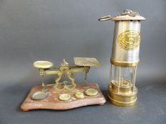 A miner's lamp by E Thomas and Willdens Ltd, Aberdere, Wales, used in the Britannia Colliery,