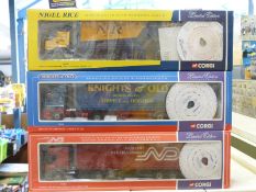 Three Corgi limited edition 1:50 scale diecast model lorries Knights of Old 75405,