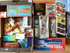 A collection of Corgi and other diecast model vehicles and model kits,