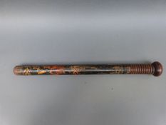 A Victorian police truncheon with VR cipher