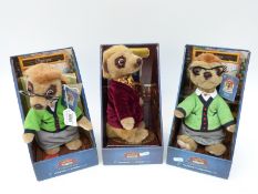 Eight various promotional meerkats