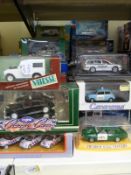 Lledo model police cars, 19 Lledo 1:43 scale models in boxes,