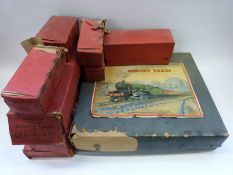 Hornby 0 gauge train set with LNER 0-4-0 460 clockwork locomotive,