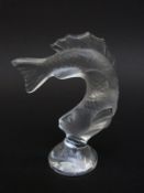 Lalique paperweight in the form of a fish, signed Lalique France,
