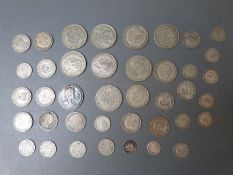 Approximately 260g of mixed silver coinage George III onwards,