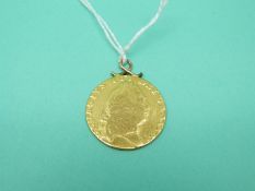 A 1793 full spade guinea, weight 8.